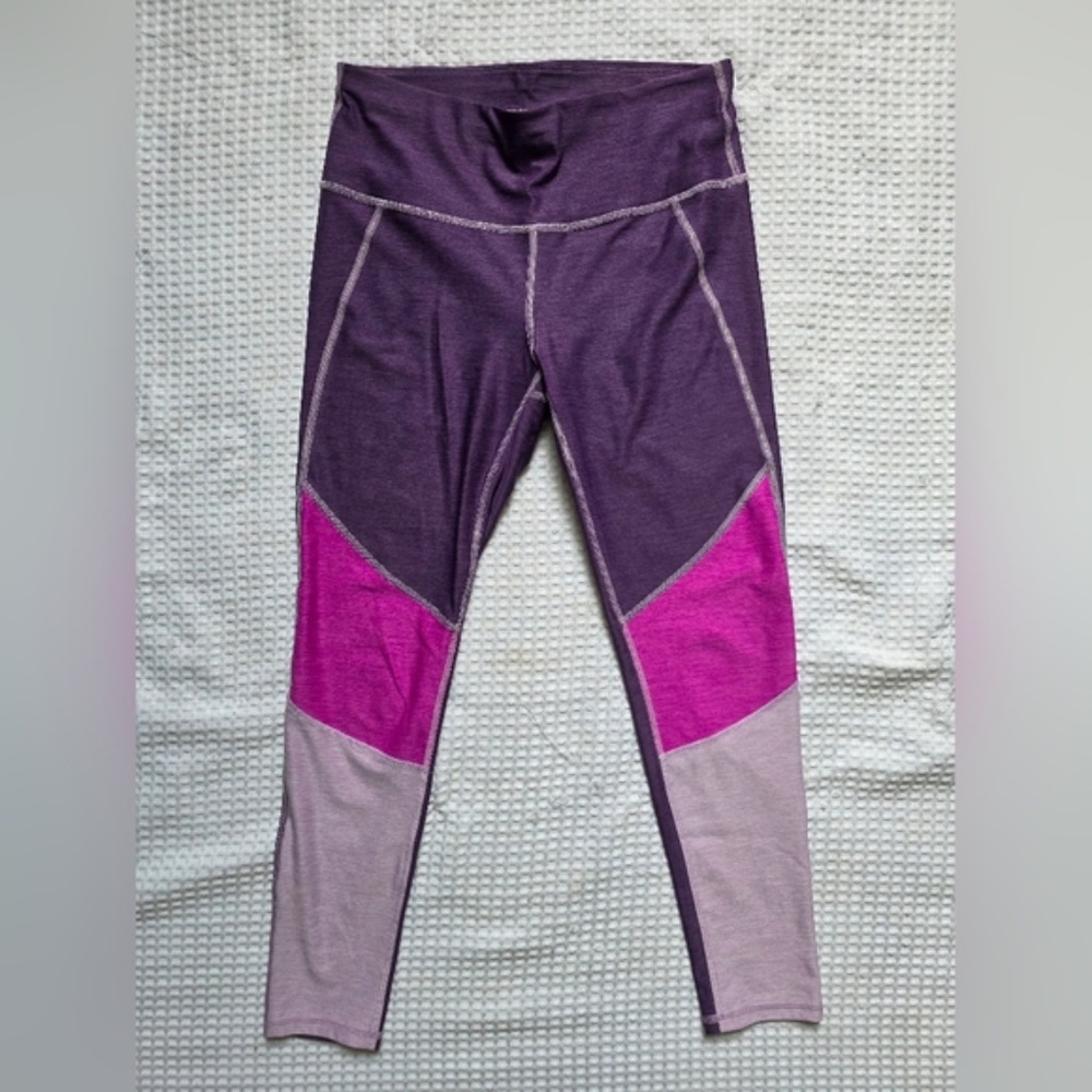Athletic Works Purple Colorblock Leggings